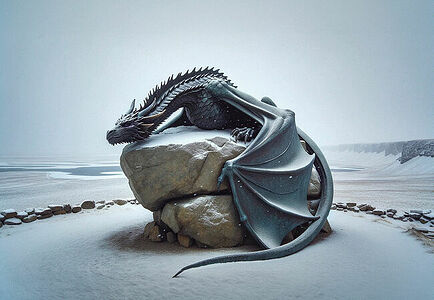 AI-Art. From the series "Year of the Dragon. Lost in the Arctic." 2023