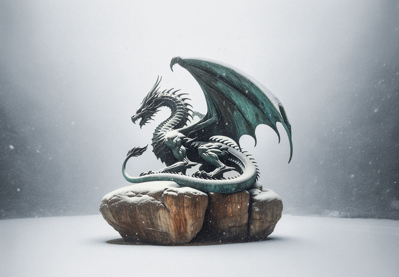 AI-Art. From the series "Year of the Dragon. Lost in the Arctic." 2023